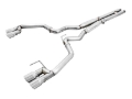 Picture of AWE Tuning 2018+ Ford Mustang GT (S550) Cat-Back Exhaust - Track Edition (Quad Chrome Silver Tips)