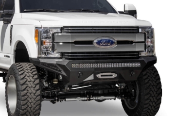 Picture of Addictive Desert Designs 17-18 Ford F-250 Super Duty Stealth Fighter Front Bumper w/ Winch Mounts
