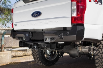 Picture of Addictive Desert Designs 17-18 Ford F-250 Raptor Stealth Fighter Rear Bumper w/ Backup Sensor Cutout