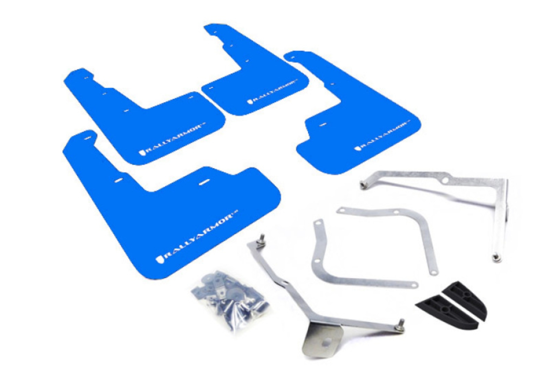 Picture of Rally Armor RAL UR Blue Flap/Wht Logo Mud Flaps - MF32-UR-BL/WH