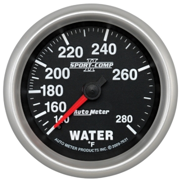 Picture of Autometer Sport-Comp II 2-5/8in 140-280 Deg Mechanical Water Temp Gauge