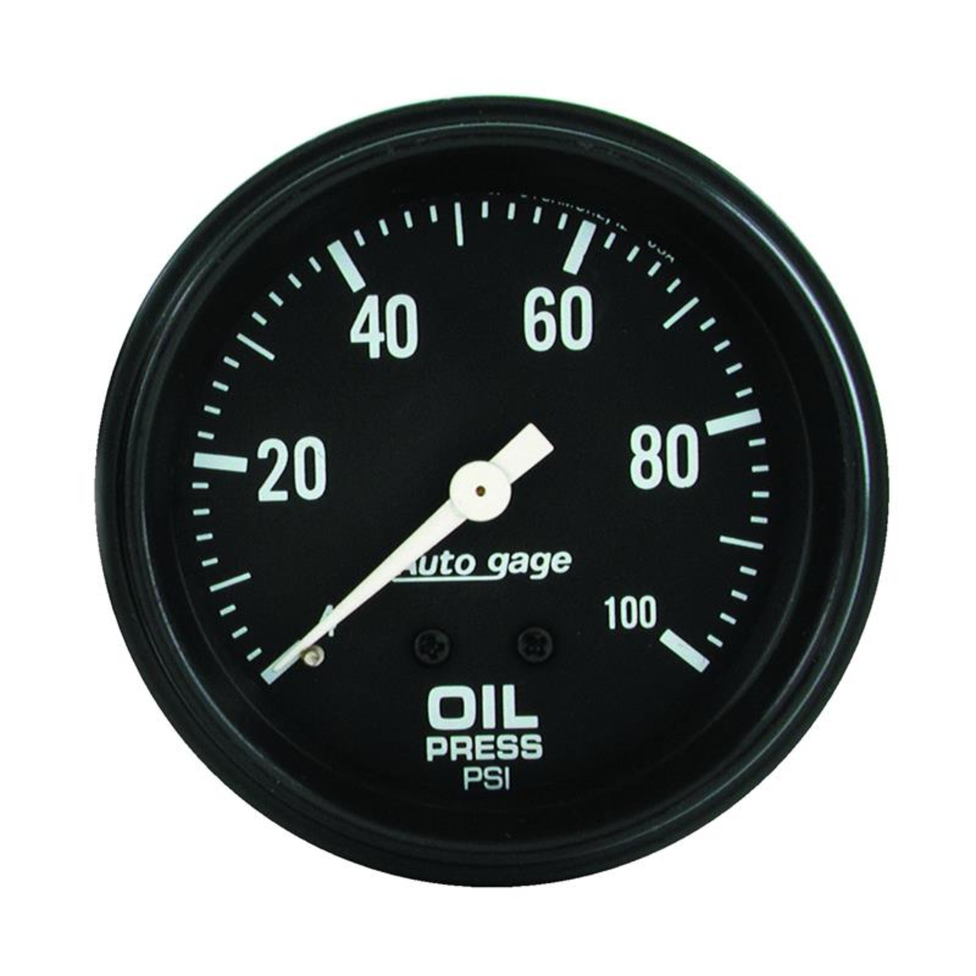 Picture of Autometer AutoGage 2-5/8in Mechanical Black 0-100 PSI Oil Pressure Gauge
