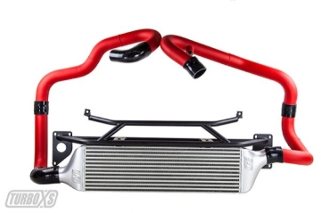 Picture of Turbo XS FMIC 2015-2017 Subaru STi - Wrinkle Red Pipes