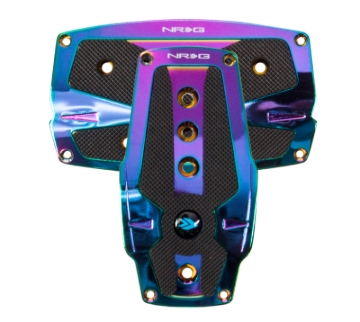 Picture of NRG Aluminum Sport Pedal A/T - Neochrome w/Black Rubber Inserts