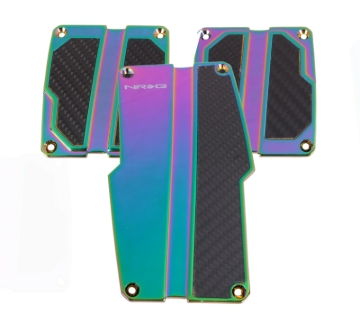 Picture of NRG Brushed Aluminum Sport Pedal M/T - Neochrome w/Black Carbon
