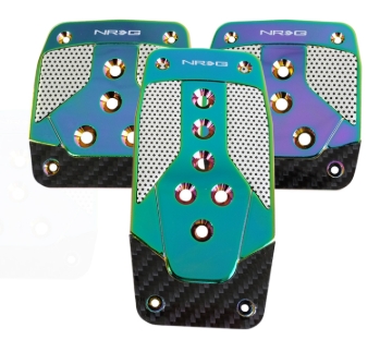Picture of NRG Aluminum Sport Pedal M/T - Neochrome w/Black Carbon