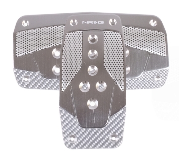 Picture of NRG Aluminum Sport Pedal A/T - Gunmetal w/Silver Carbon