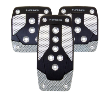 Picture of NRG Aluminum Sport Pedal M/T - Black w/Silver Carbon