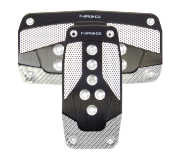 Picture of NRG Aluminum Sport Pedal A/T - Black w/Silver Carbon