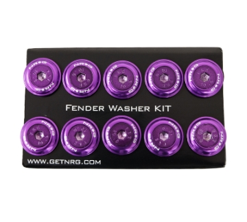 Picture of NRG Fender Washer Kit w/Color Matched M6 Bolt Rivets For Plastic (Purple) - Set of 10