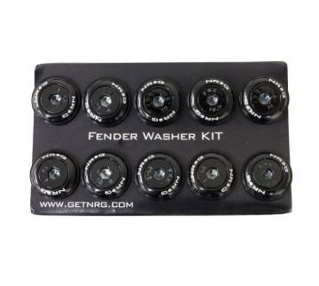 Picture of NRG Fender Washer Kit w/Color Matched M6 Bolt Rivets For Plastic (Black) - Set of 10