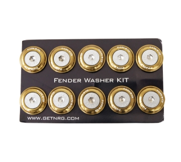 Picture of NRG Fender Washer Kit w/Rivets For Plastic (Titanium) - Set of 10