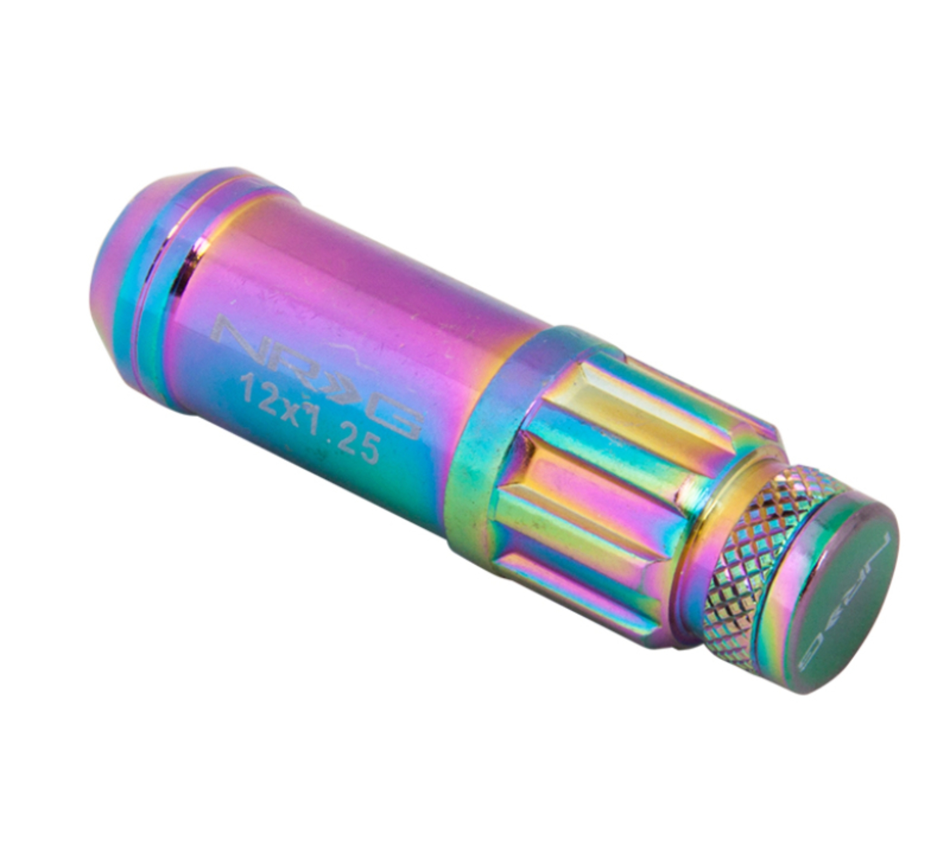 Picture of NRG 700 Series M12 X 1.25 Steel Lug Nut w/Dust Cap Cover Set 21 Pc w/Locks & Lock Socket - Neochrome