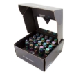 Picture of NRG 700 Series M12 X 1.25 Steel Lug Nut w/Dust Cap Cover Set 21 Pc w/Locks & Lock Socket - Neochrome