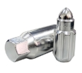 Picture of NRG 500 Series M12 X 1.5 Bullet Shape Steel Lug Nut Set - 21 Pc w/Lock Key - Silver