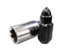 Picture of NRG 500 Series M12 X 1.5 Bullet Shape Steel Lug Nut Set - 21 Pc w/Lock Key - Black