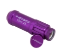 Picture of NRG 700 Series M12 X 1.25 Steel Lug Nut w/Dust Cap Cover Set 21 Pc w/Locks & Lock Socket - Purple