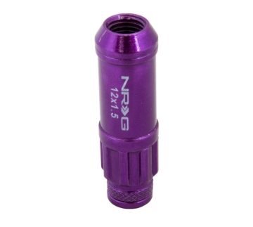 Picture of NRG 700 Series M12 X 1.5 Steel Lug Nut w/Dust Cap Cover Set 21 Pc w/Locks & Lock Socket - Purple