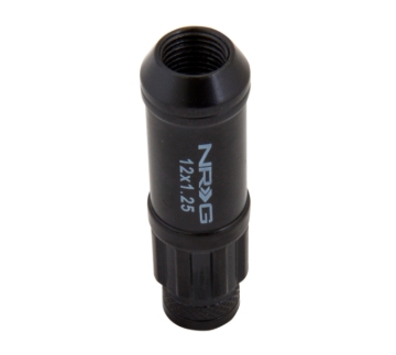 Picture of NRG 700 Series M12 X 1.25 Steel Lug Nut w/Dust Cap Cover Set 21 Pc w/Locks & Lock Socket - Black
