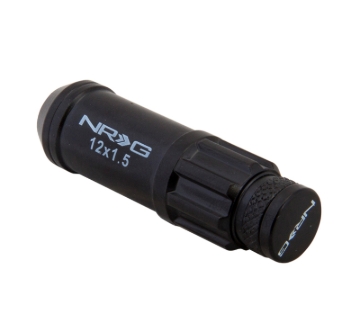 Picture of NRG 700 Series M12 X 1.5 Steel Lug Nut w/Dust Cap Cover Set 21 Pc w/Locks & Lock Socket - Black