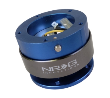 Picture of NRG Quick Release Gen 2.0 - Blue Body / Titanium Chrome Ring (5 Hole Base 5 Hole Top)