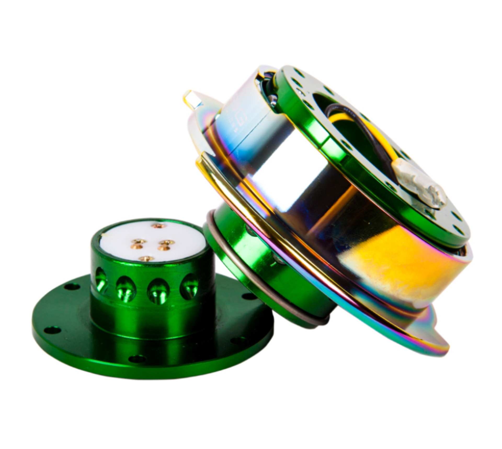Picture of NRG Quick Release Gen 2.5 - Green Body / Neochrome Ring