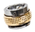 Picture of NRG Quick Release Kit - Pyramid Edition - Gunmetal Body / Chrome Gold Pyramid Ring