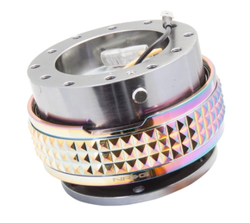 Picture of NRG Quick Release Kit - Pyramid Edition - Gunmetal Body / Neochrome Pyramid Ring