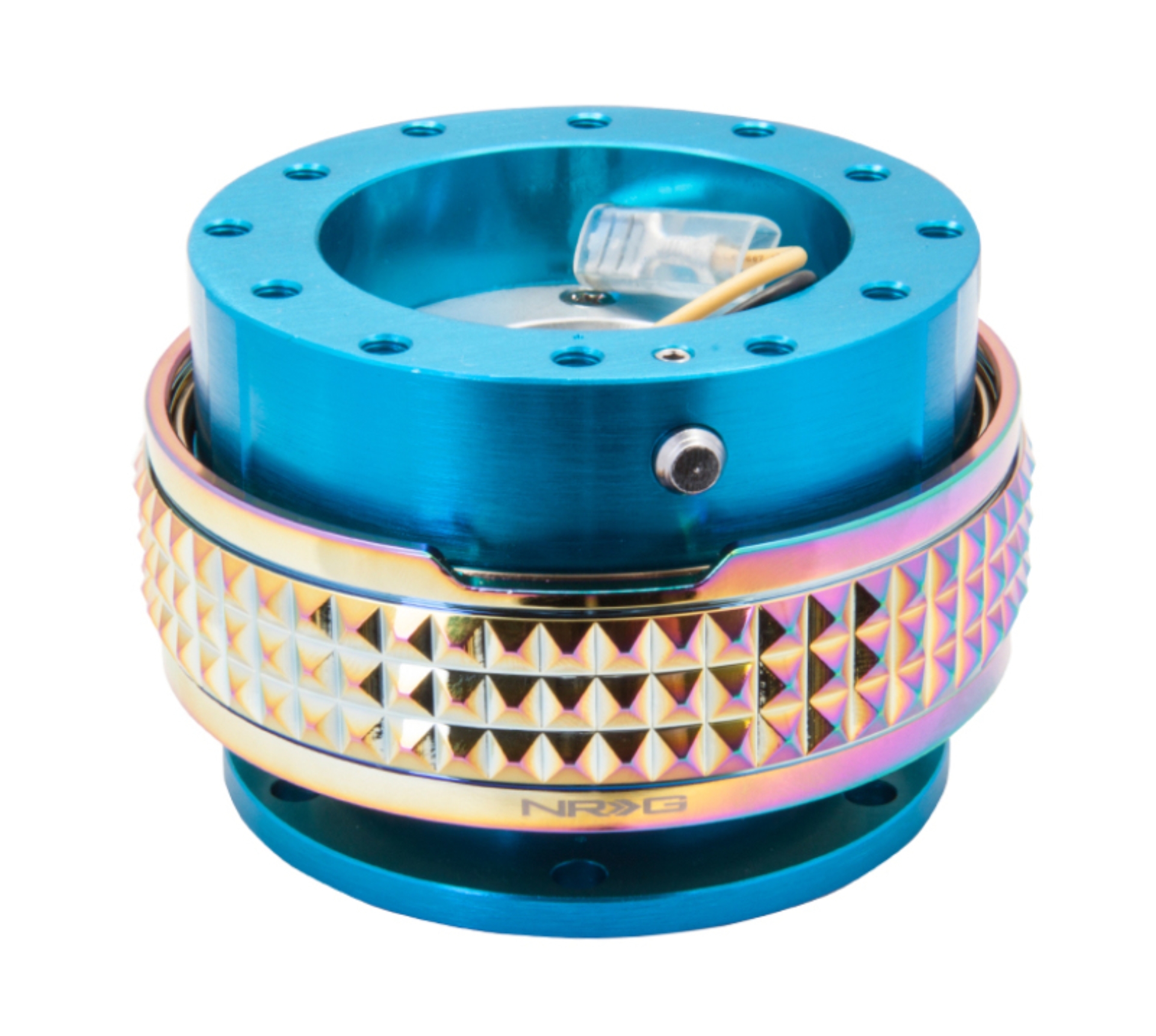 Picture of NRG Quick Release Kit - Pyramid Edition - New Blue Body / Neochrome Pyramid Ring