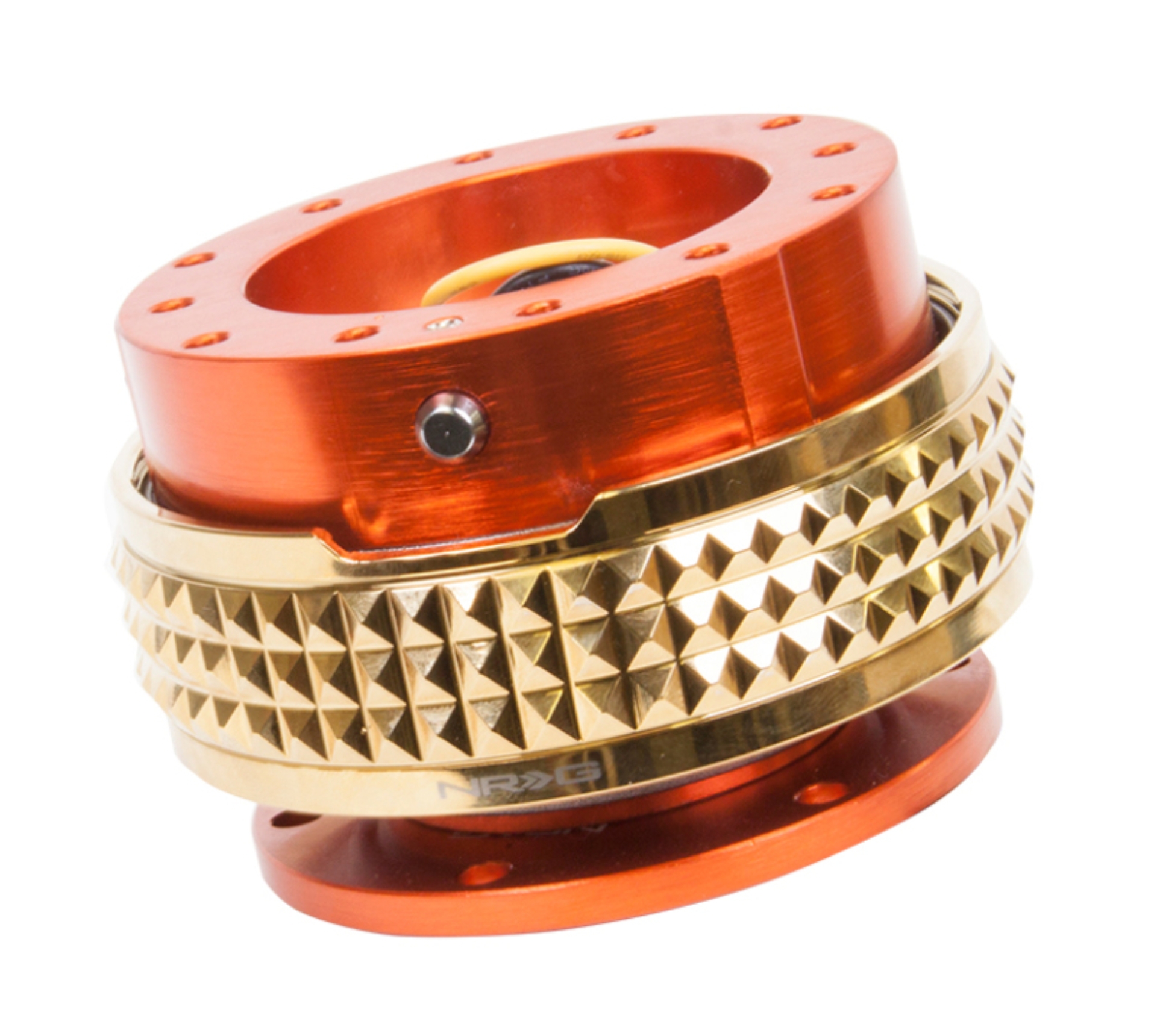 Picture of NRG Quick Release Kit - Pyramid Edition - Orange Body / Chrome Gold Pyramid Ring