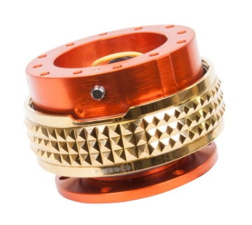 Picture of NRG Quick Release Kit - Pyramid Edition - Orange Body / Chrome Gold Pyramid Ring