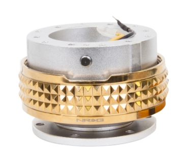 Picture of NRG Quick Release Kit - Pyramid Edition - Silver Body / Chrome Gold Pyramid Ring