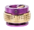 Picture of NRG Quick Release Kit - Pyramid Edition - Purple Body / Chrome Gold Pyramid Ring