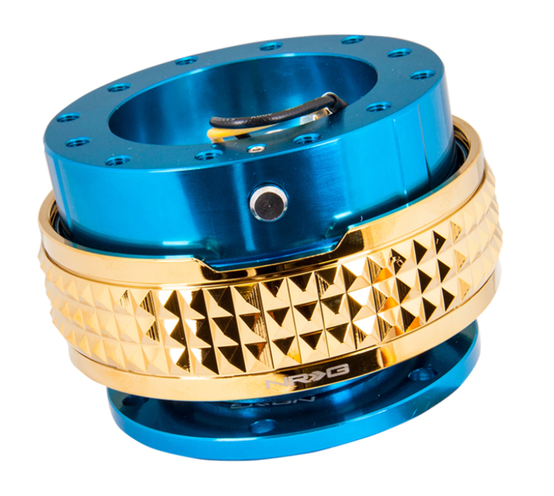 Picture of NRG Quick Release Kit - Pyramid Edition - Blue Body / Chrome Gold Pyramid Ring
