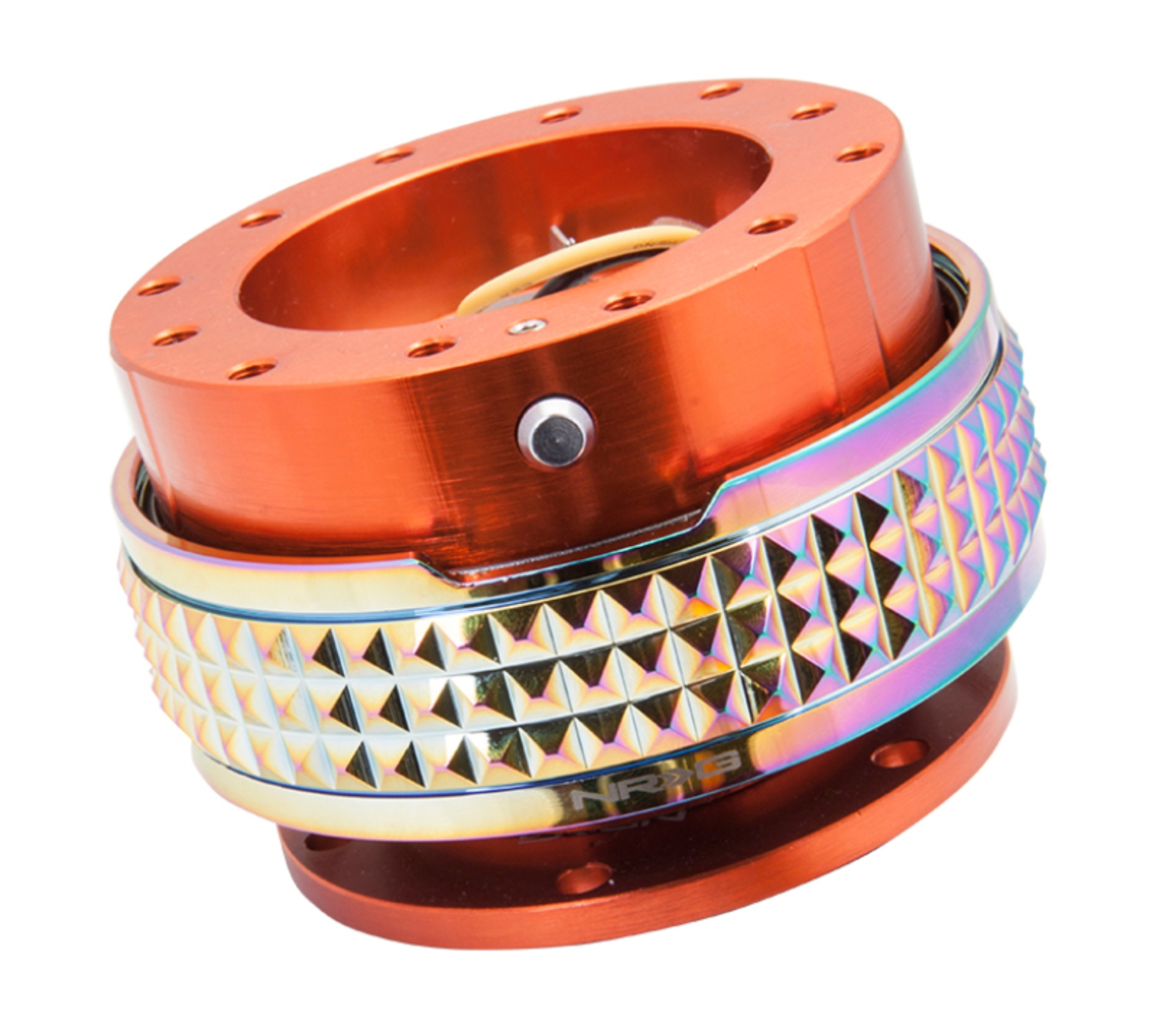 Picture of NRG Quick Release Kit - Pyramid Edition - Orange Body / Neochrome Pyramid Ring