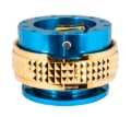 Picture of NRG Quick Release Kit - Pyramid Edition - Blue Body / Chrome Gold Pyramid Ring