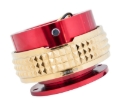 Picture of NRG Quick Release Kit - Pyramid Edition - Red Body / Chrome Gold Pyramid Ring