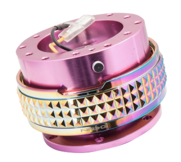Picture of NRG Quick Release Kit - Pyramid Edition - Pink Body / Neochrome Pyramid Ring