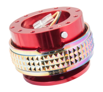 Picture of NRG Quick Release Kit - Pyramid Edition - Red Body / Neochrome Pyramid Ring