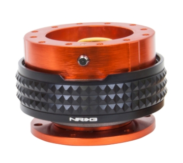 Picture of NRG Quick Release Kit - Pyramid Edition - Orange Body / Black Pyramid Ring