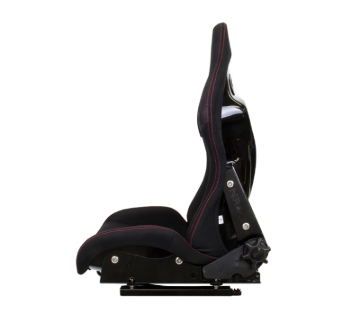 Picture of NRG FRP Bucket Seat - Reclinable (Black Cloth w/Red Stitching)