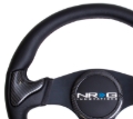 Picture of NRG Carbon Fiber Steering Wheel (350mm) Blk Frame Blk Stitching w/Rubber Cover Horn Button