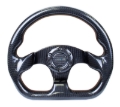 Picture of NRG Carbon Fiber Steering Wheel (320mm) Flat Bottom w/Shiny Black Carbon