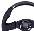 Picture of NRG Carbon Fiber Steering Wheel (315mm) Leather Trim w/Black Stitching