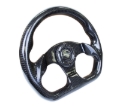 Picture of NRG Carbon Fiber Steering Wheel (320mm) Flat Bottom w/Shiny Black Carbon