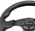 Picture of NRG Carbon Fiber Steering Wheel (320mm) Flat Bottom Matte Black Carbon