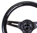 Picture of NRG Classic Wood Grain Steering Wheel (310mm) Black Sparkle w/Blk 3-Spoke Center