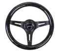 Picture of NRG Classic Wood Grain Steering Wheel (310mm) Black Sparkle w/Blk 3-Spoke Center