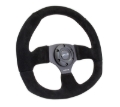 Picture of NRG Reinforced Steering Wheel (320mm Horizontal / 330mm Vertical) Black Suede w/Black Stitching