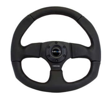 Picture of NRG Reinforced Steering Wheel (320mm Horizontal / 330mm Vertical) Leather w/Black Stitching